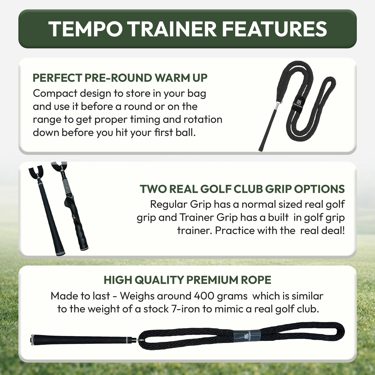 Golf Swing Tempo Trainer - Weighted Rope Training Aid – TrueBirdie