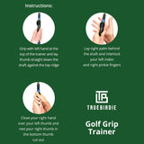 Golf Grip Trainer - Golf Swing Aid Club Attachment to Correct Hand Placement
