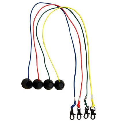 2FT Golf Simulator Tees - Durable Silicone Sim Tees with Bungee Cord and Swivel Clip