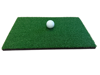 Golf Chipping Mat (16in x 10in) - Portable Practice Hitting Mat for Home with Real Turf