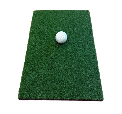 Golf Chipping Mat (16in x 10in) - Portable Practice Hitting Mat for Home with Real Turf
