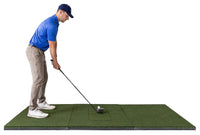 *PREORDER - Beaver Tail Double Wide Golf Simulator Mat (4ft x 8.25ft) with the Most Realistic Hitting Strip Insert for Joint Injury Prevention