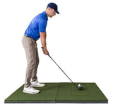 Beaver Tail Golf Simulator Mat (4ft x 5.5ft) with the Most Realistic Hitting Strip Insert for Joint Injury Prevention