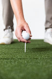 Beaver Tail Golf Simulator Mat (4ft x 5.5ft) with the Most Realistic Hitting Strip Insert for Joint Injury Prevention