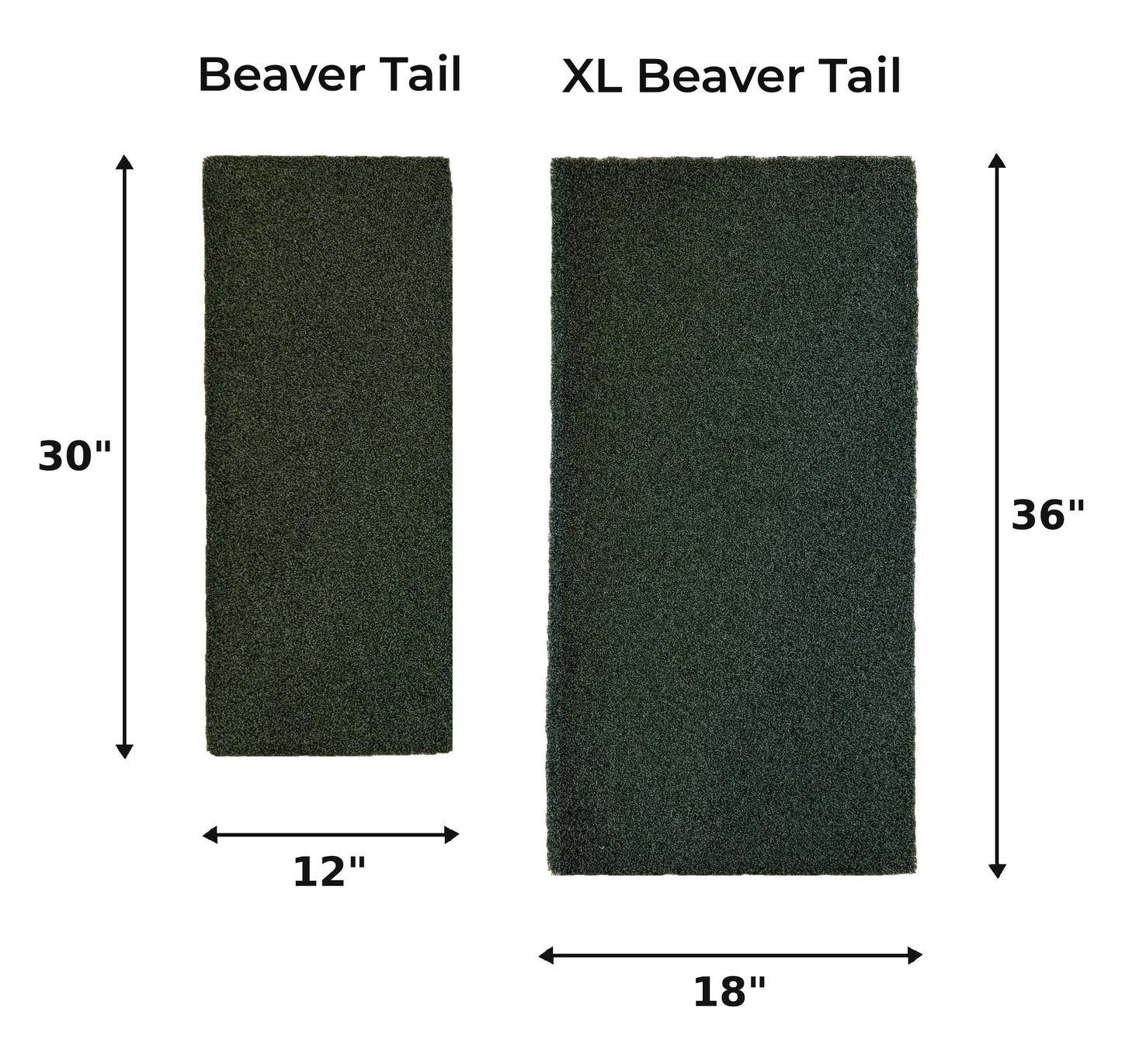 XL Beaver Tail (36 x 18in) Golf Simulator Hitting Strip