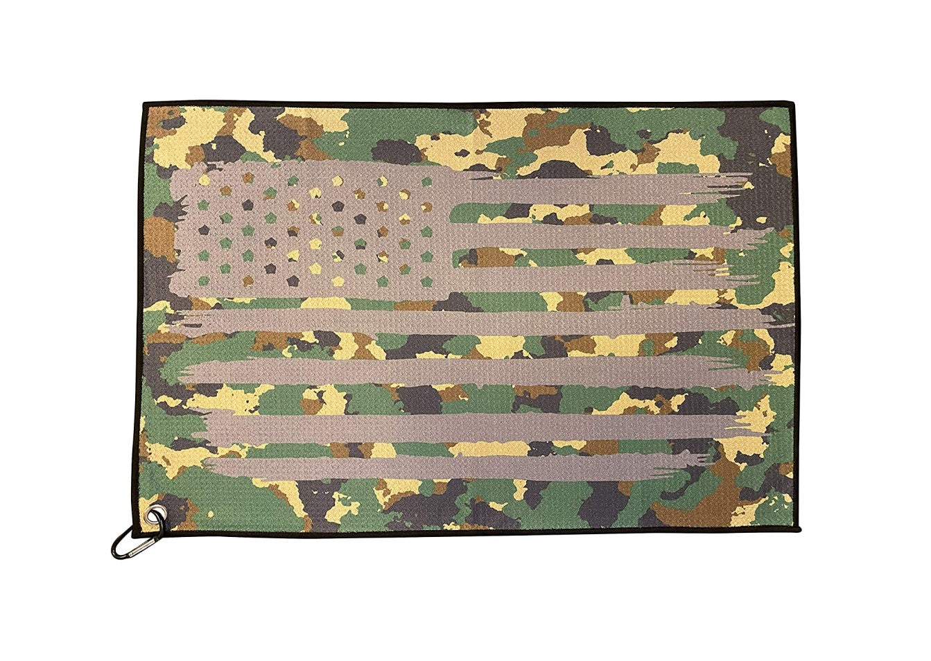 Microfiber Golf Towels -  Military Camo Golf Towel with Carabiner Clip - Cool Gift Idea