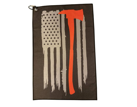 Firefighter Golf Towel - American Flag