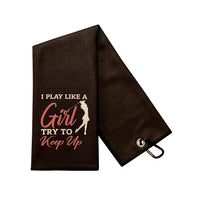 Ladies Golf Towel - Funny Golf Towels for Women with Bag Clip - Perfect for Mothers Day Gift
